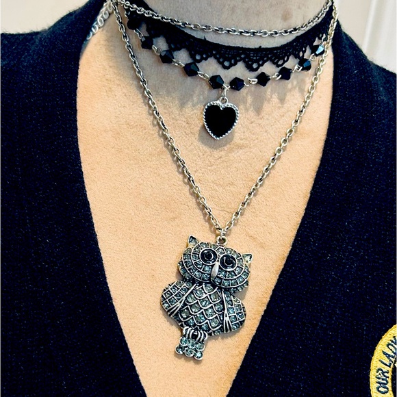 Vintage Horned Owl Necklace 🦉 - Picture 6 of 6